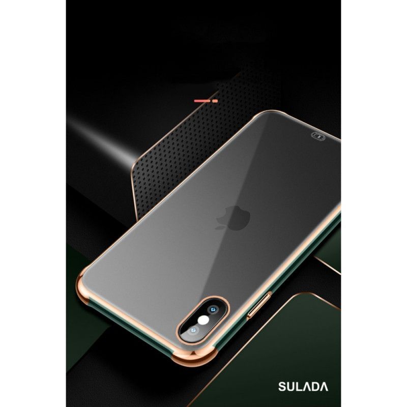 Kryt Iphone  XS Max Transparentní Sulada A Kovový Efekt