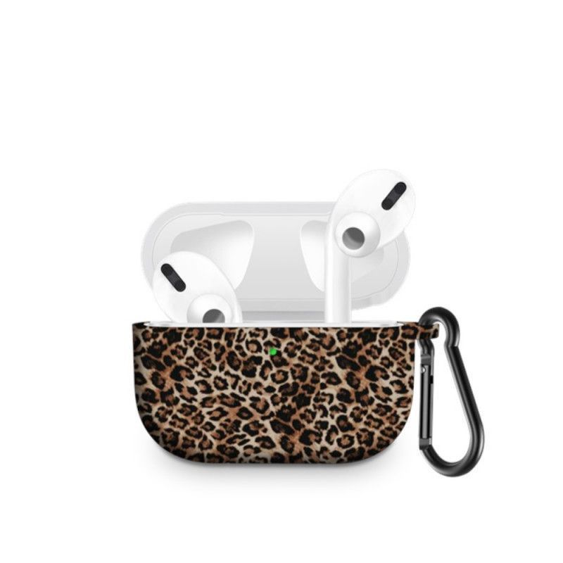 Kryt Na Airpods Pro Leopardí Silikon S Karabinou