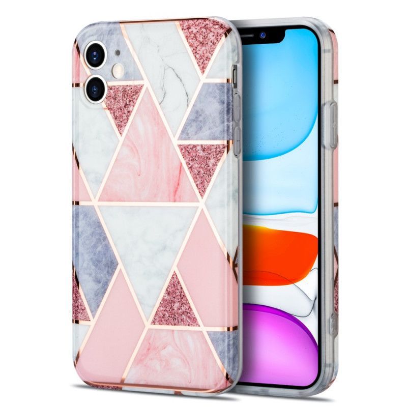 Kryt Na Iphone 11 Lesklý Geometrický Mramor