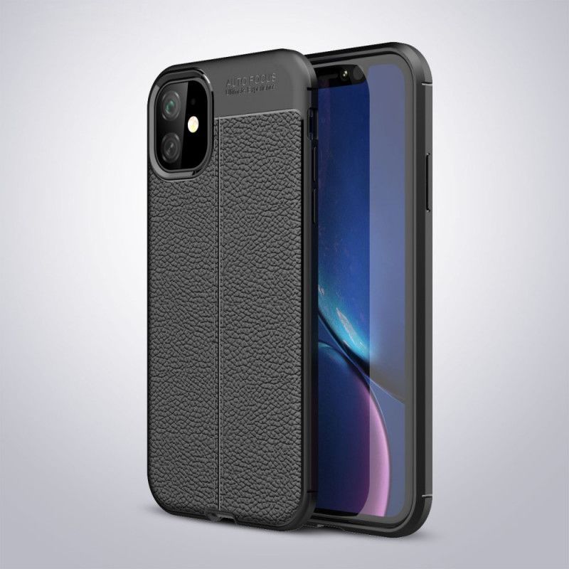 Kryt Na Iphone 11 Litchi S Dvojitým Koženým Efektem