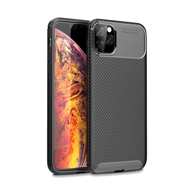 Kryt Na Iphone 11 Pro Max Flexibilní Textura Uhlíkových Vláken