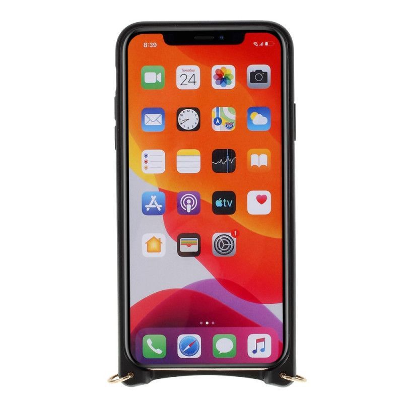 Kryt Na Iphone 11 Pro Max Třpytivý S Oboustranným Řetězem