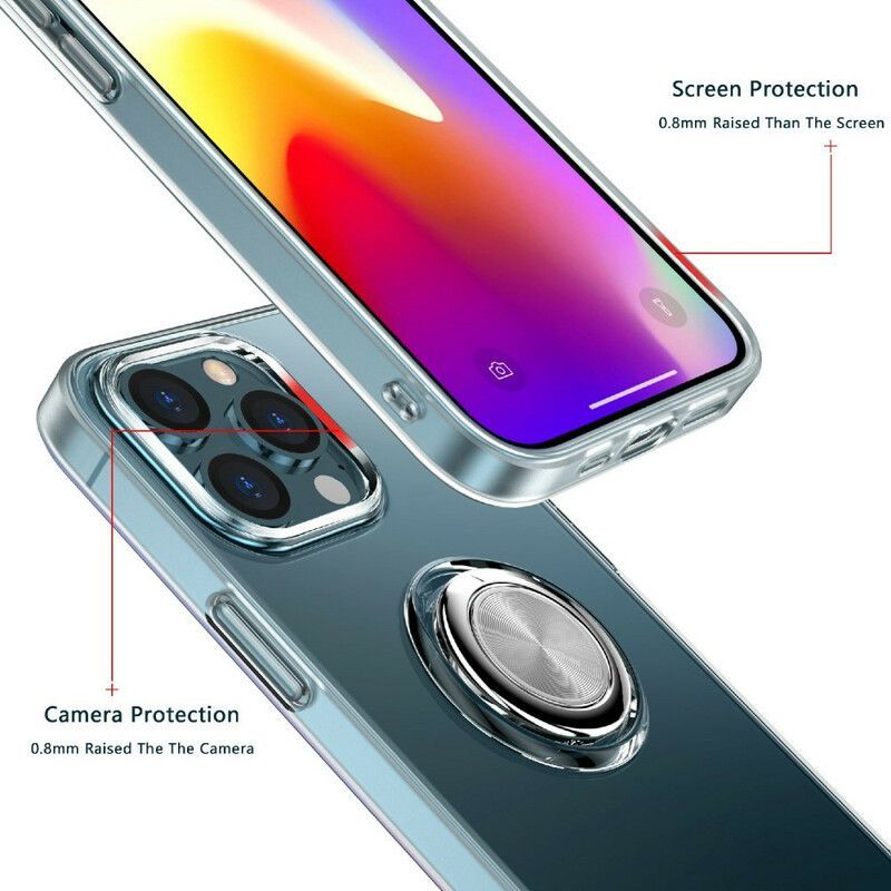 Kryt Na Iphone 13 Pro Max Transparentní S Opěrným Kroužkem