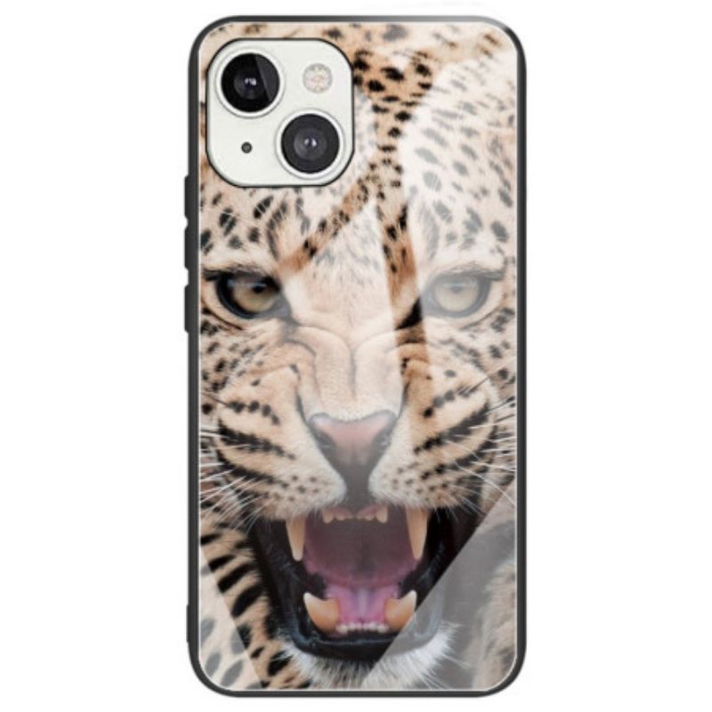 Kryt Na iPhone 14 Leopardí Tvrzené Sklo