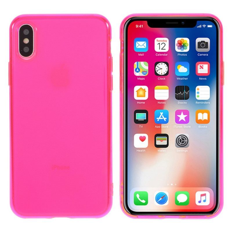 Kryt Na Iphone X /  XS Barevný Průhledný Silikon