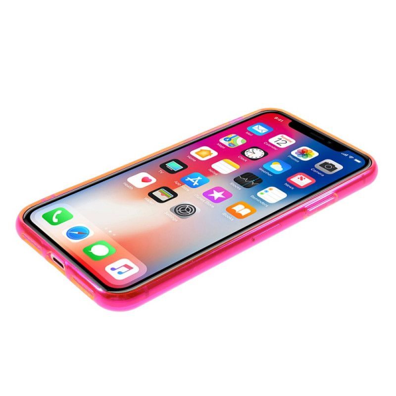 Kryt Na Iphone X /  XS Barevný Průhledný Silikon