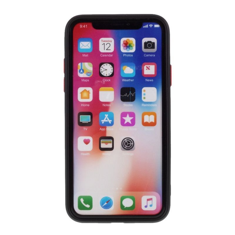 Kryt Na Iphone X /  XS Flexibilní Silikonové Barevné Tlačítko