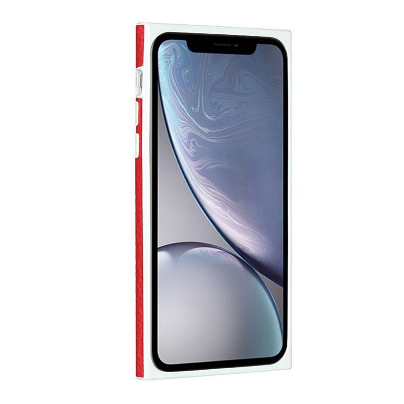 Kryt Na Iphone Xr Držák Na Karty Z Pravé Liči Se Šňůrkou