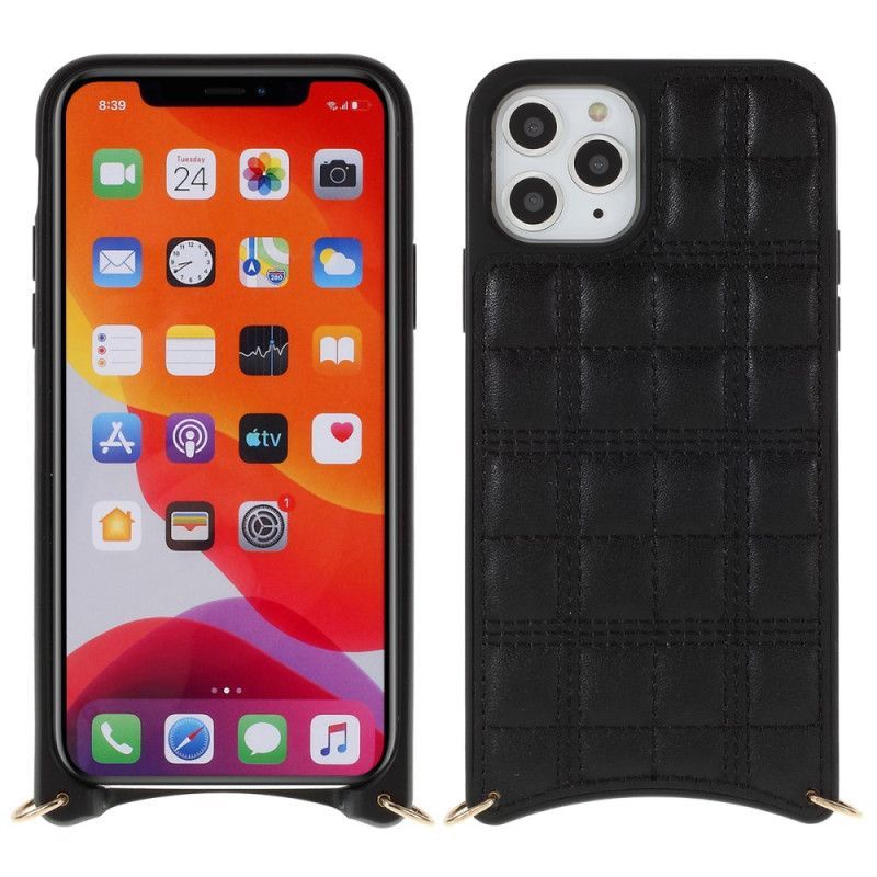 Kryt Na Iphone  XS Max Prošívaný Styl Vzájemného Řetízku