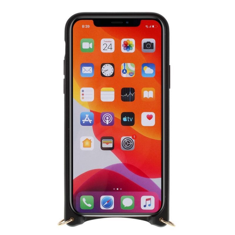 Kryt Na Iphone  XS Max Prošívaný Styl Vzájemného Řetízku