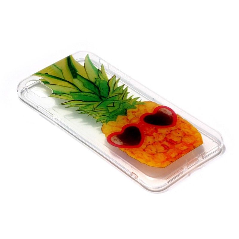 Kryt Na Iphone  XS Průhledný Inkognito Ananas