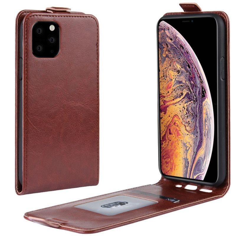 Peněženková Pouzdra Iphone 11 Pro Max Efekt Skládací Kůže