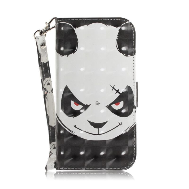 Peněženková Pouzdra Iphone 12 Pro Max Rozzlobená Panda S Popruhem