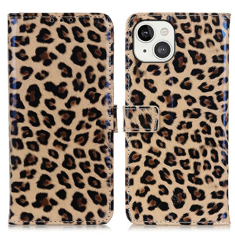 Peněženková Pouzdra Iphone 13 Leopard