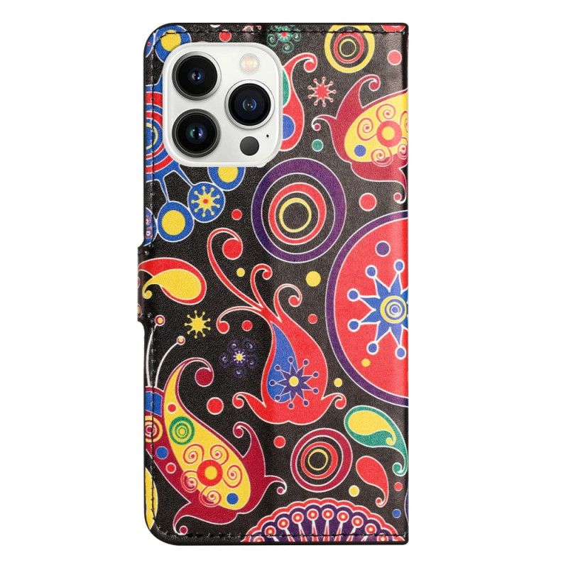 Peněženková Pouzdra iPhone 16 Pro Max Kryty Na Mobil Galaxy Pattern