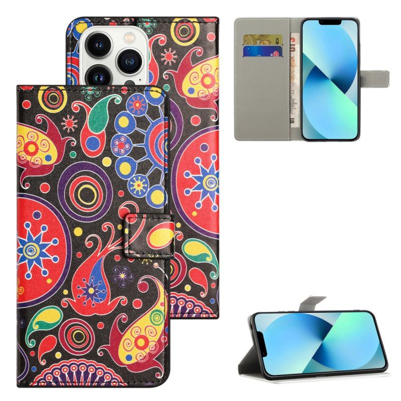 Peněženková Pouzdra iPhone 16 Pro Max Kryty Na Mobil Galaxy Pattern