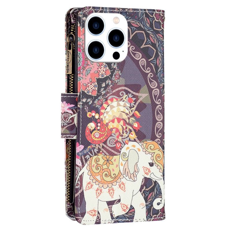 Peněženková Pouzdra iPhone 16 Pro Peněženka Tribal Elephant