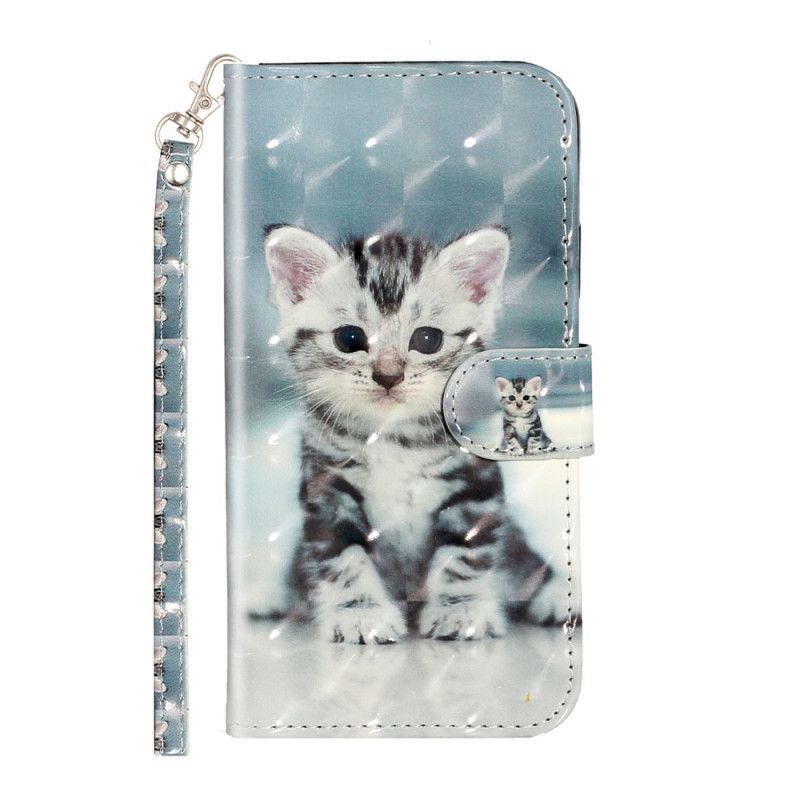 Peněženková Pouzdra Iphone X /  XS Kitten Light Strap Spots