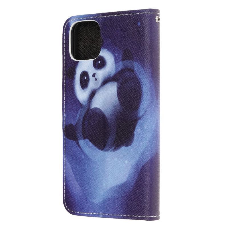 Peněženková Pouzdra Na Iphone 12 Pro Max Panda Space Strap