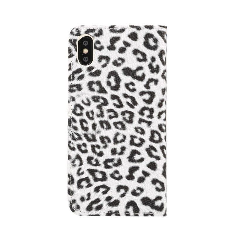 Peněženková Pouzdra Na Iphone  XS Max Luxusní Leopard