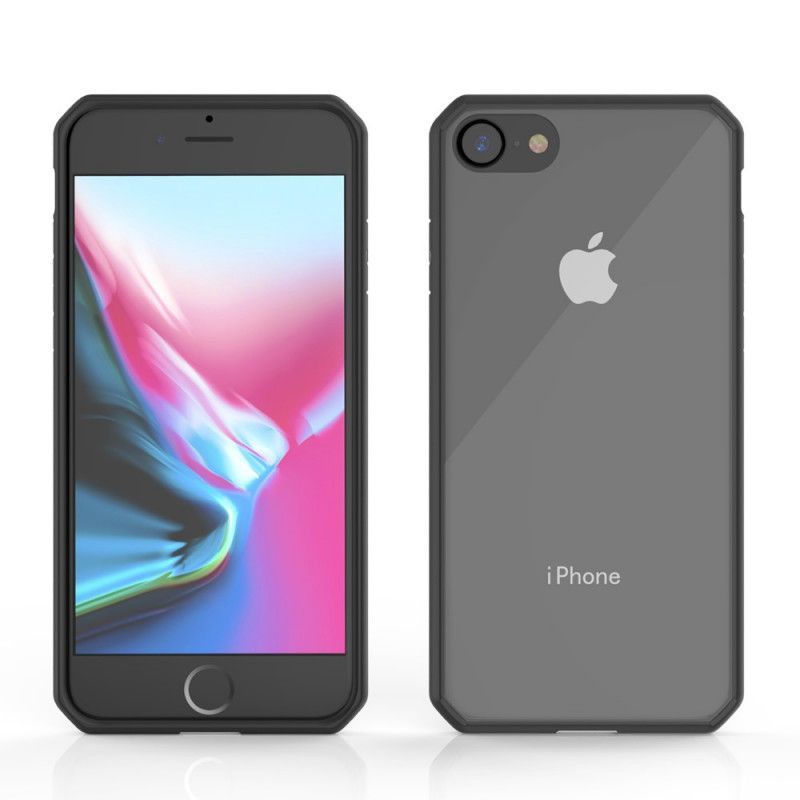 Pouzdro Iphone Se 2 / 8 / 7 Průhledné Barevné Okraje