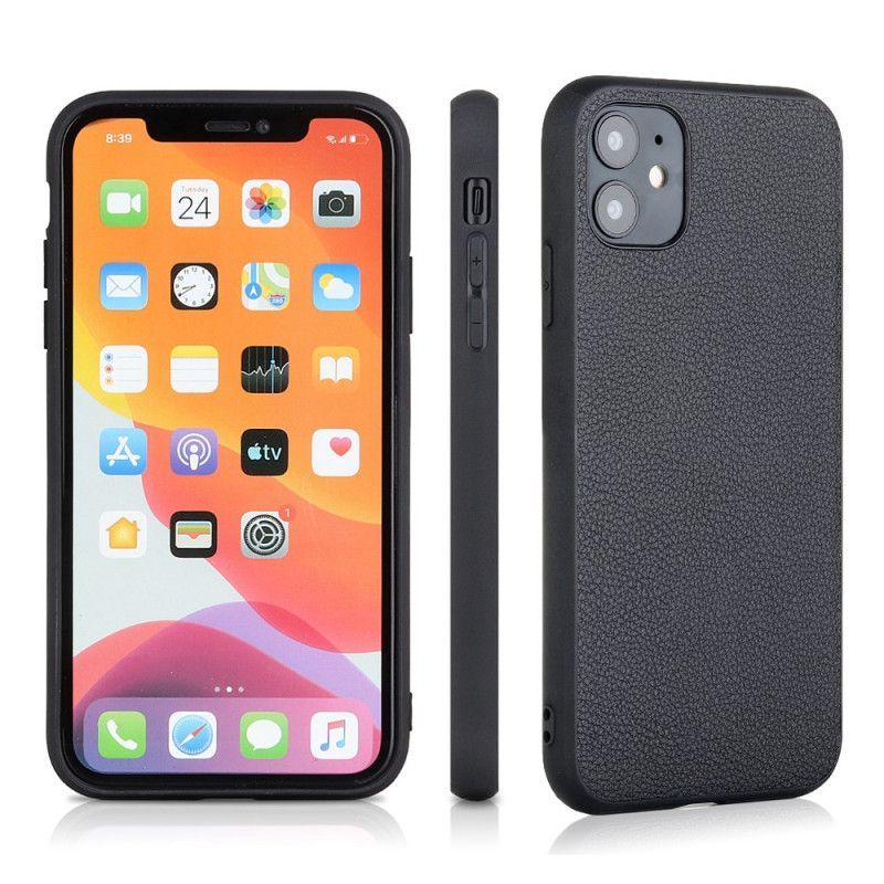 Pouzdro Na Iphone 12 Mini Z Pravé Kůže Střízlivost