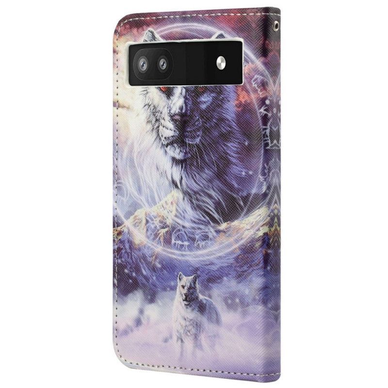 Flipové Pouzdro Na Google Pixel 6A Na Lana Tanga Wolves