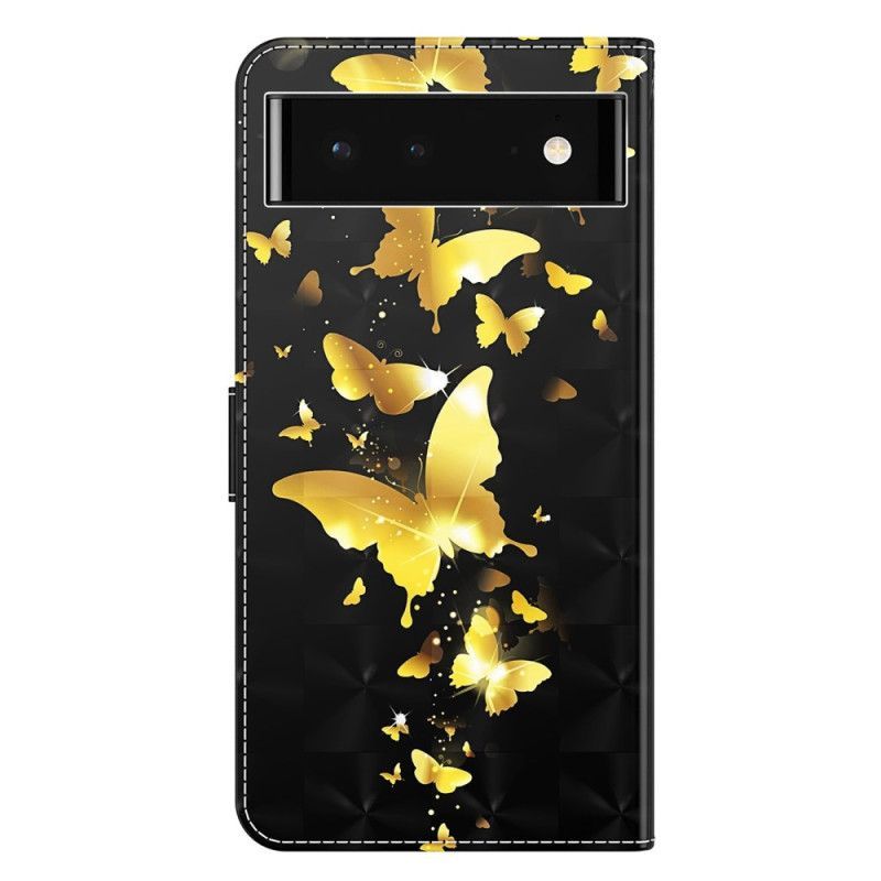 Flipové Pouzdro Na Google Pixel 7 Na Lana Tanga Butterflies