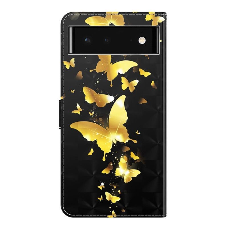 Flipové Pouzdro Na Google Pixel 7 Pro Na Lana Tanga Butterflies