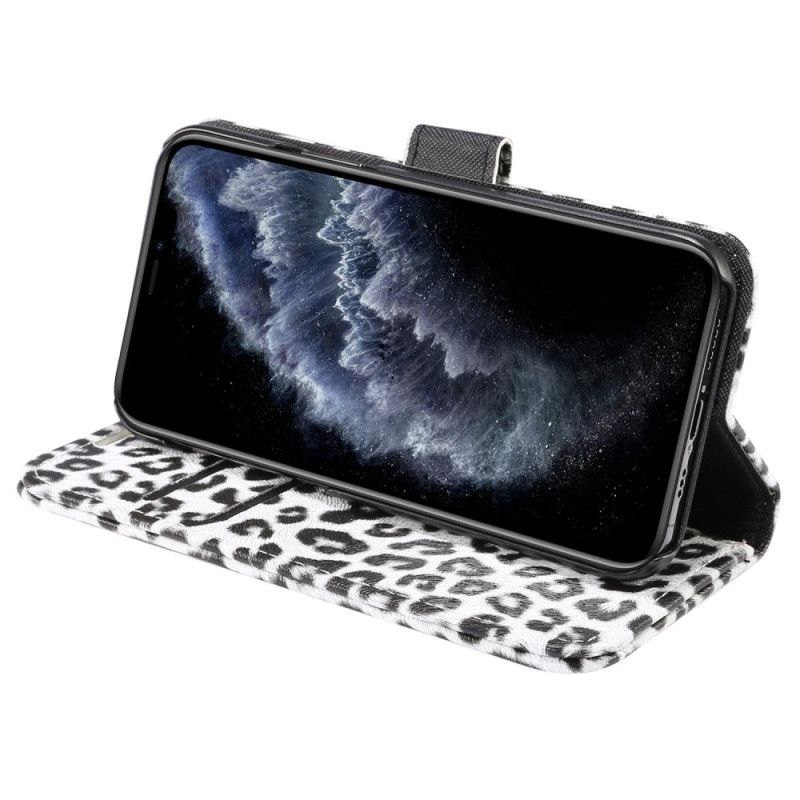 Flipové Pouzdro Na iPhone 14 Plus Styl Leopardí Kůže