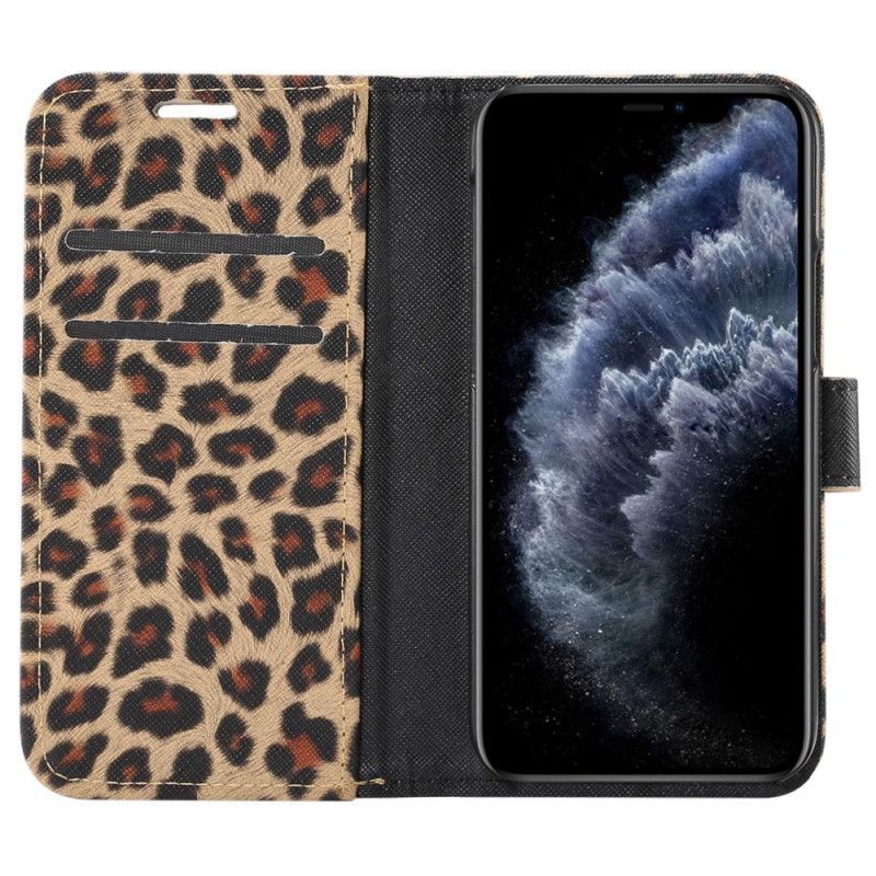 Flipové Pouzdro Na iPhone 14 Pro Leopard