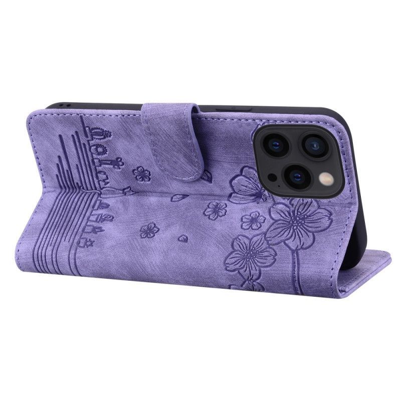 Flipové Pouzdro Na iPhone 15 Pro Na Lana Tanga Cat Daydream