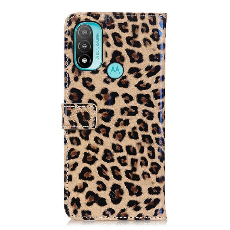 Flipové Pouzdro Na Moto E40 / E30 / E20 Obyčejný Leopard