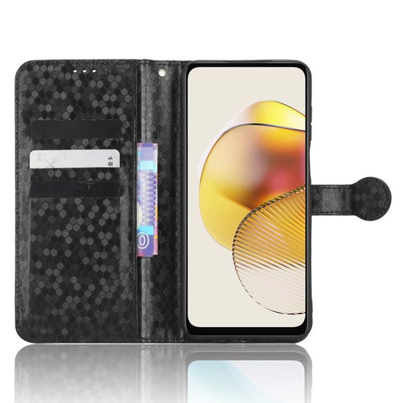 Flipové Pouzdro Na Moto G73 5G Na Lana 3d Strappy Design