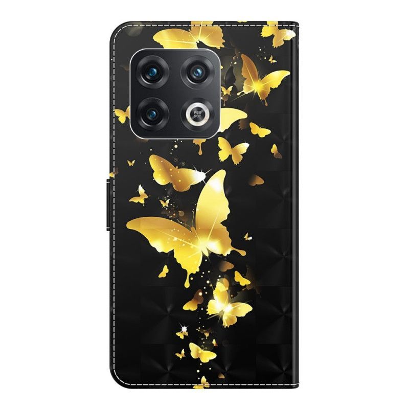 Flipové Pouzdro Na OnePlus 10 Pro 5G Na Lana Tanga Butterflies