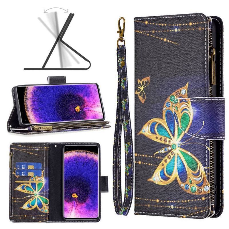 Flipové Pouzdro Na Oppo Find X5 Lite Pouzdro Na Zip Royal Butterfly