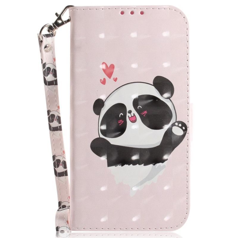 Flipové Pouzdro Na Oppo Reno 7 Na Lana Panda Love With Lanyard