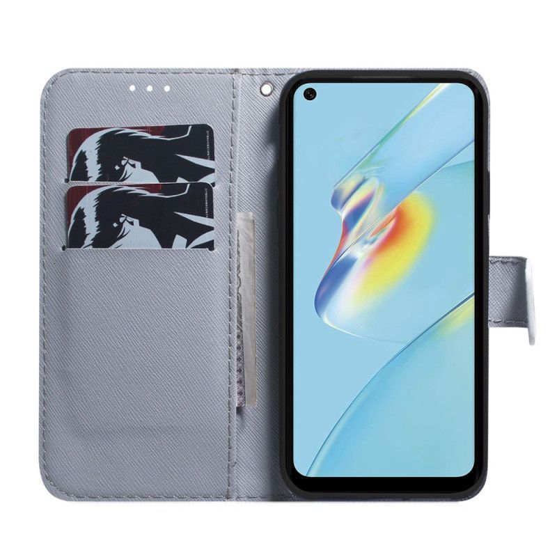 Flipové Pouzdro Na Oppo Reno 8 Na Lana Strappy Owls Malování