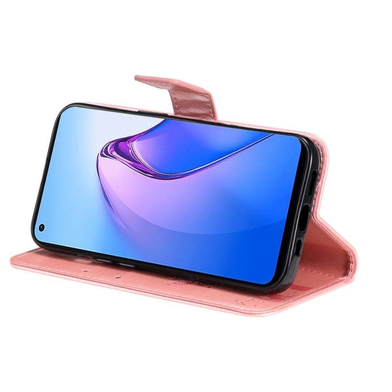 Flipové Pouzdro Na Oppo Reno 8 Na Lana Strom A Strappy Cat