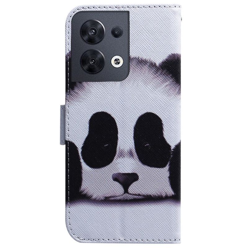 Flipové Pouzdro Na Oppo Reno 8 Panda S Lanyardem