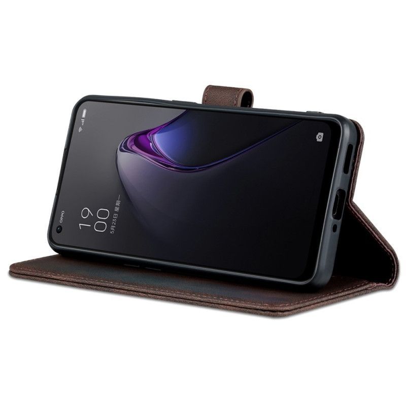 Flipové Pouzdro Na Oppo Reno 8 Pro Azns Vintage Kožený Efekt