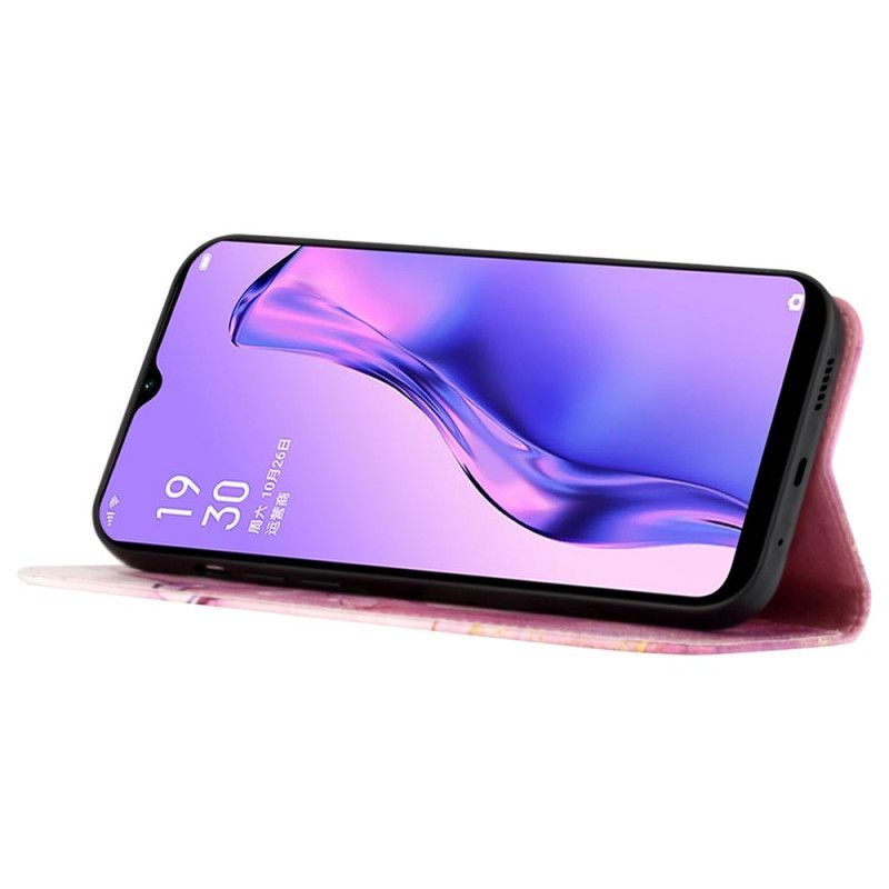 Flipové Pouzdro Na Oppo Reno 8 Pro Na Lana Strip Mramor