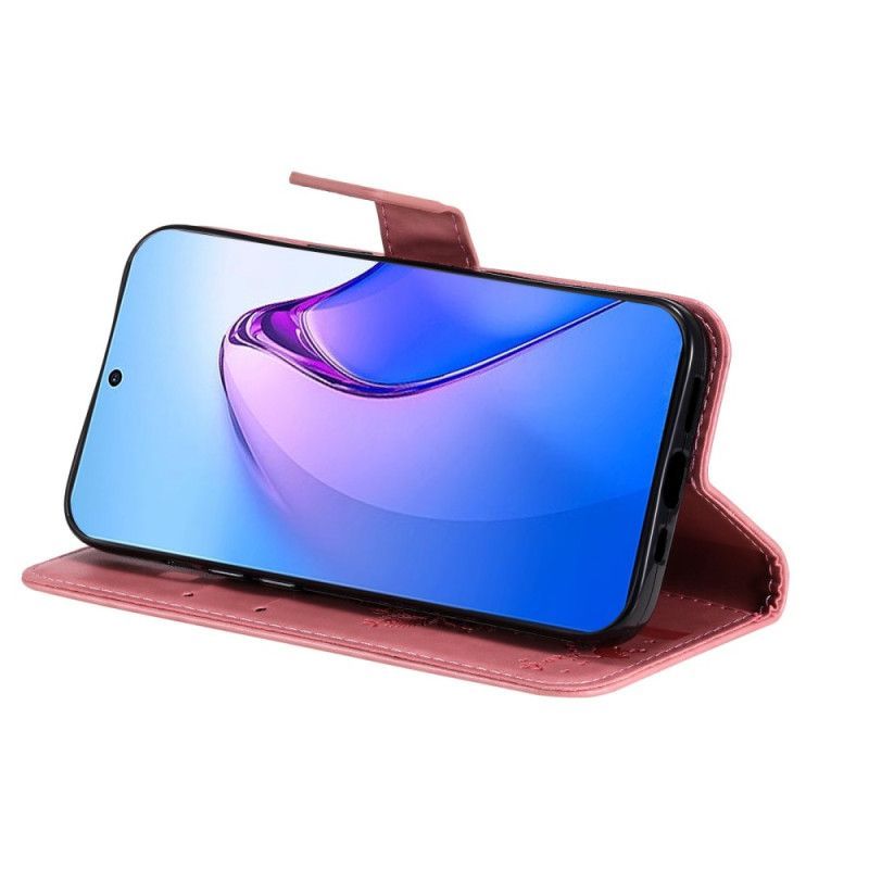 Flipové Pouzdro Na Oppo Reno 8 Pro Na Lana Strom A Strappy Cat