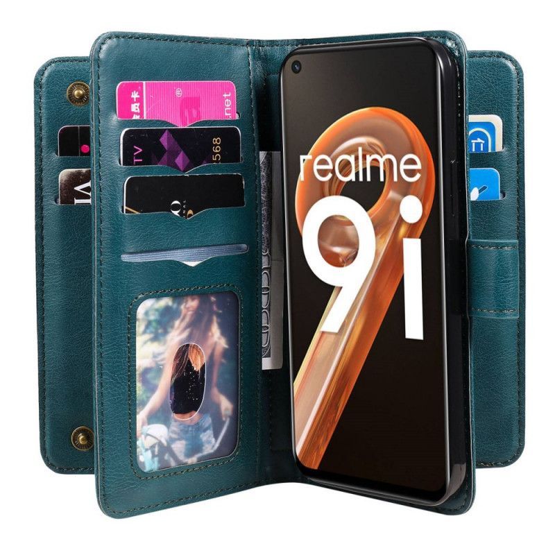 Flipové Pouzdro Na Realme 9i Multifunkční Obchodní Peněženka