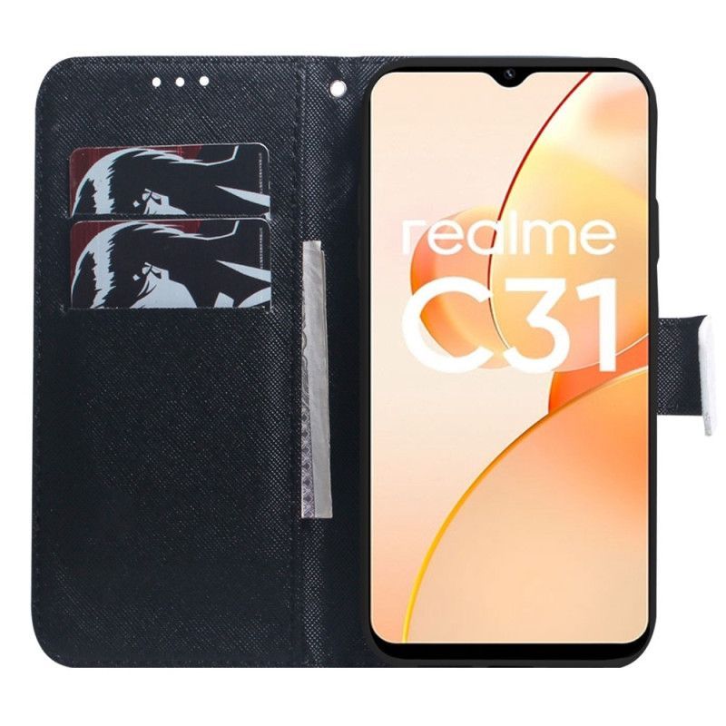 Flipové Pouzdro Na Realme C31 Budoucí Vlk