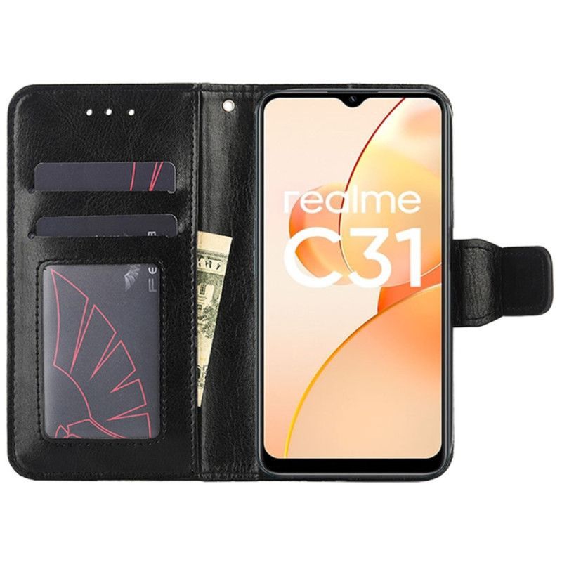 Flipové Pouzdro Na Realme C31 Vintage Umělá Kůže