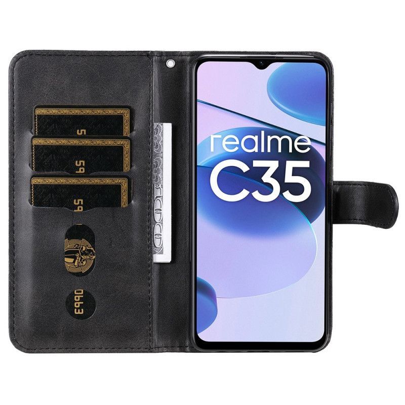 Flipové Pouzdro Na Realme C35 Kapsa Na Zip