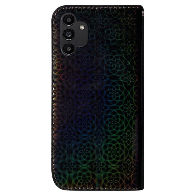 Flipové Pouzdro Na Samsung Galaxy A13 Na Lana Strappy Psychedelické Květiny