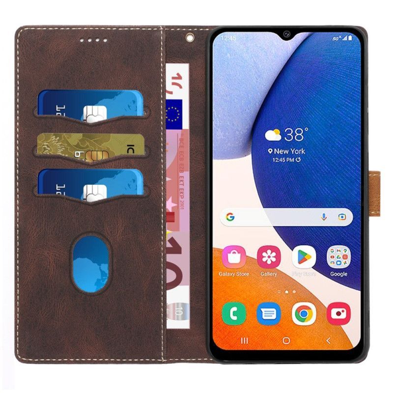 Flipové Pouzdro Na Samsung Galaxy A14 / A14 5G Na Lana Strappy Vzor