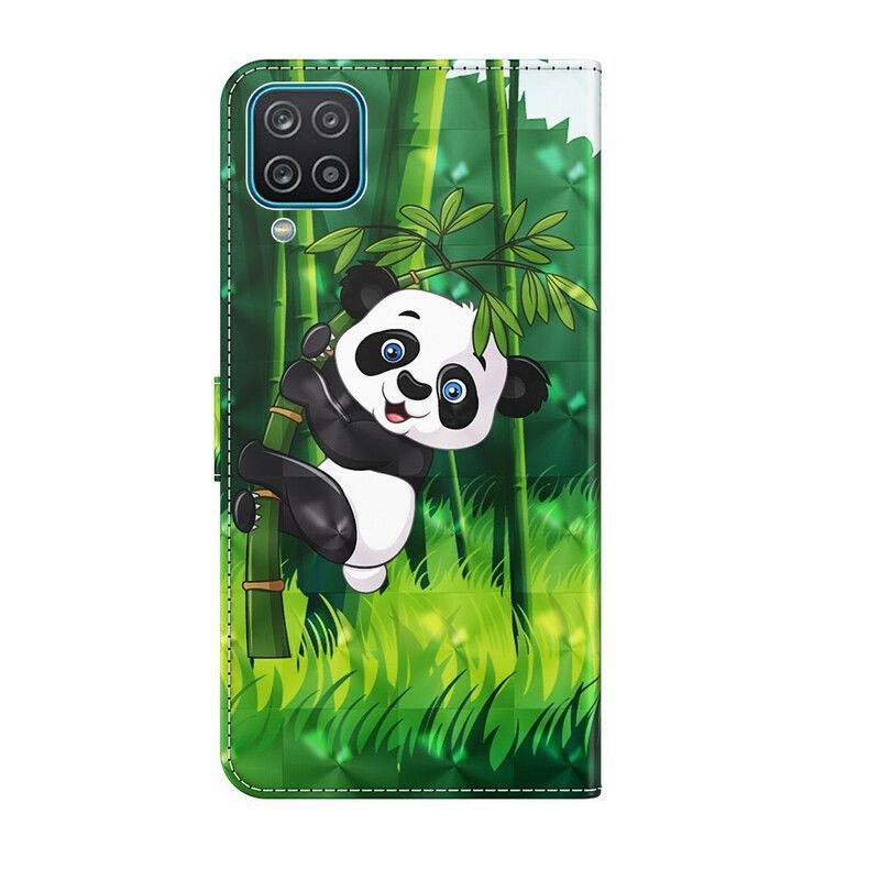 Flipové Pouzdro Na Samsung Galaxy M12 / A12 Panda A Bambus